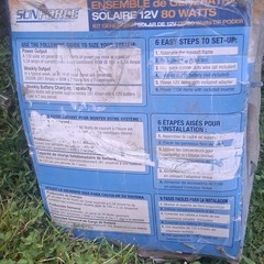 Sunforce 80 Watt Solar 12V Power Genterator Kit