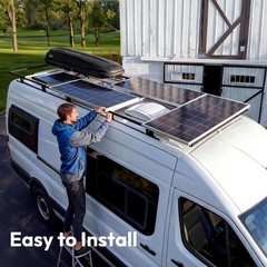 JJN 100 Watt Solar Panels, 10BB Monocrystalline 12V 100W Solar Panel, 23% Hig…