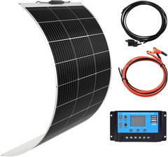 Solar Panel 100W 12V Monocrystalline Flexible 100W System Kit Hightweight Solar