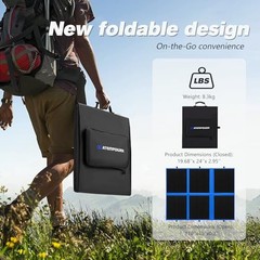 200W Portable Solar Panel, Foldable Solar Panel HPBC Chip, 20A MPPT 200w