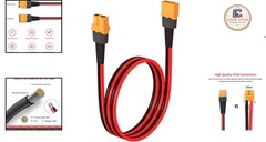 2FT XT60 Extension Cable – High-Quality Tinned Copper Connector for RC Battery