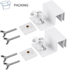 2Pack Gutter Mount For Solar Panel, No Drill Aluminum Alloy Bracket With 360°