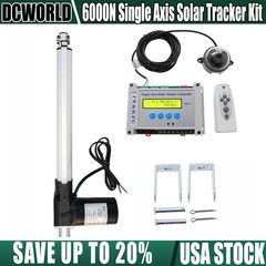 Single Axis Solar Panel Tracker LCD Controller +6000N DC 12″ Linear Actuator Kit