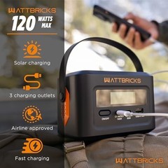 120W Portable Power Station, 99.2Wh, USB-C 100W, Solar Generator for Camping, RV