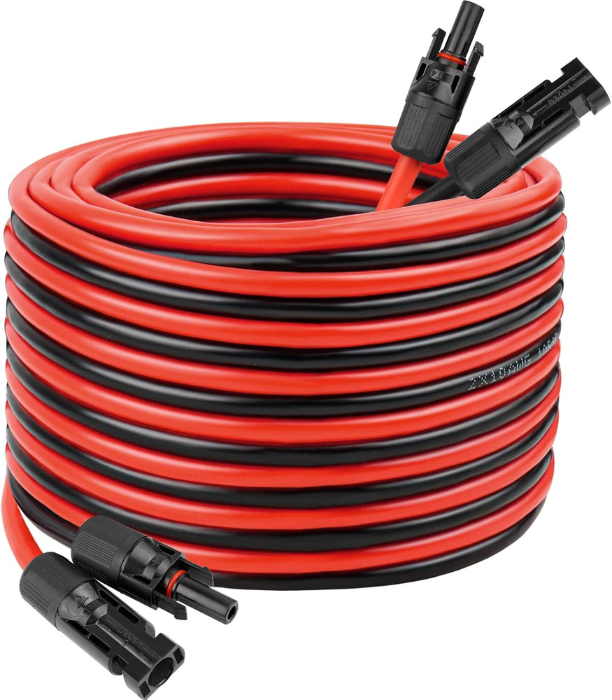 10 AWG Solar Extension Cable 100FT, Flexible Solar Panel Wire with Male to Femal
