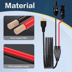 XT60i Charge Cable 14AWG 8FT for Solar Panels Portable Power Stations