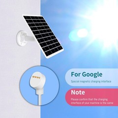 8W Solar Panel Compatible with Google Nest Camera Outdoor & Indoor (Battery V…