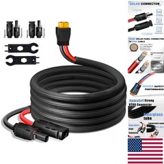 10FT Waterproof Solar to XT60 Cable 12AWG for Efficient RV Power Solutions