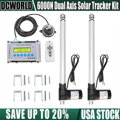 Solar Panel Tracking Sun Track Dual Axis Controller W/ 6000N 18″ Linear Actuator
