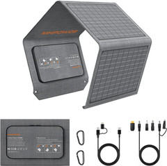 [Upgraded] 40W Portable Solar Panel Charger with Triple Output (USB-C/USB-A/DC)