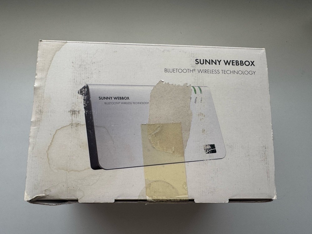 SMA Sunny WebBox Bluetooth Wireless Technology WEBBOX-BT-20.GR1 w/ Accessories