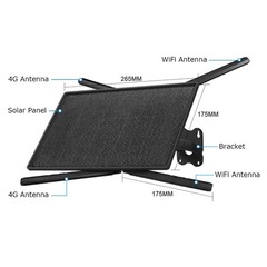 Solar 4G WiFi Router SIM Card Hotspot 20100mAh Battery Waterproof IP66 Outdoor