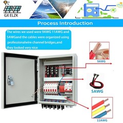 Solar Combiner Box 6 Strings 100A DC Main Circuit Breaker with Power Surge and 1