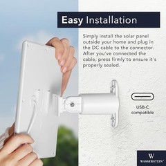 Solar Panel Compatible with Ring Spotlight Cam/Plus/Pro Battery, 2 Pack White