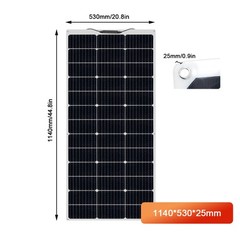 130W Watt Flexible Solar Panel 12V Charging Monocrystalline PV Modul For RV Boat