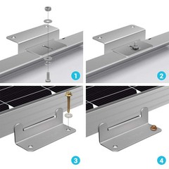 Renogy Solar Panel Mounting Z Brackets Lightweight Aluminum Corrosion Free