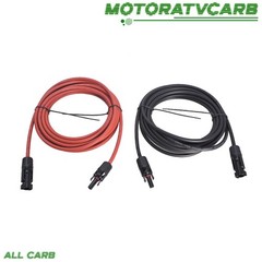 ALL-CARB 1 Pair Black + Red Solar Panel Extension Cable Wire Connector 12/10 AWG