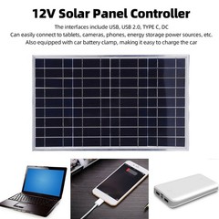Solar Panel Controller Kit 100W Aluminum Frame Solar Panel Charger And 12V
