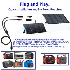 16.5FT 14AWG+16AWG Solar Cable with Solar Panel Connector for Anker 521 535