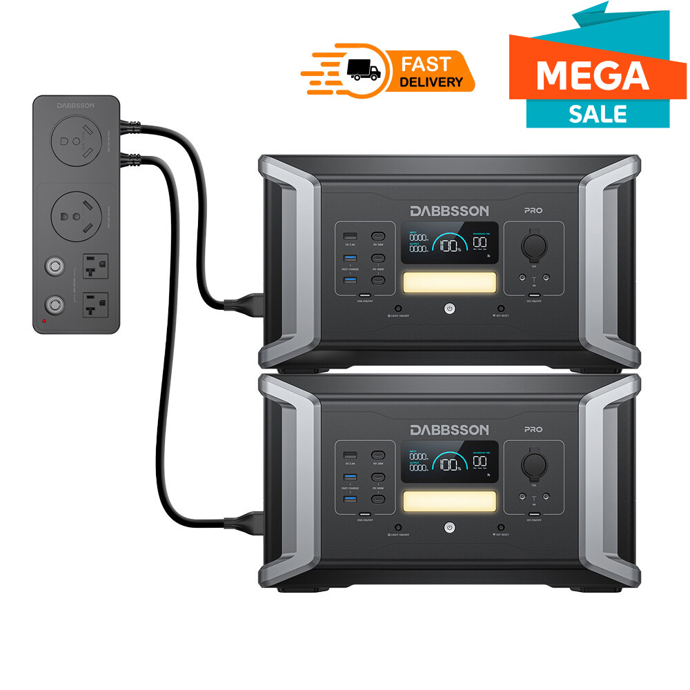 Portable Power Station 2048Wh 3600W Solar Generator for Outdoor Camping Dabbsson