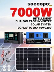 7000W 100A 110V Solar Panel Kit Complete Solar Power Generator Home Grid Syste