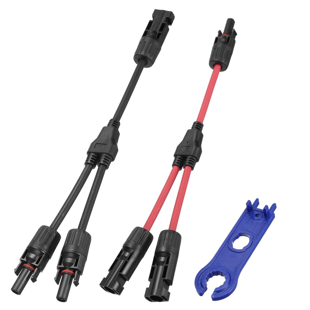 Solar Panel Connector Y Branch 2 to 1 Solar Panel Splitter Red Black