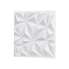 33 Pack 3D Diamond Wall Panels, 11.81 x 11.81 in PVC, 32 Sq Ft, Matte White for