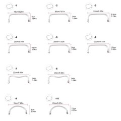 Purse Frame Kiss Clasp U Shaped Aluminum Purse Frames Clasp Replacements
