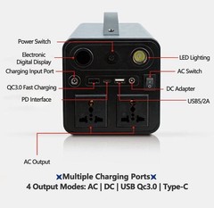 Portable Power Station 300W 220V, Outdoor Energy Storage Power