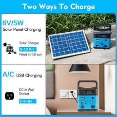 Portable Power Station,Solar Generator with Panels included,LiFePO4 Battery P…