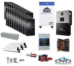 12KW Complete Offgrid Solar Kit + EG4 18kPV + 32KW OMO 48V Freedom Series Lithiu