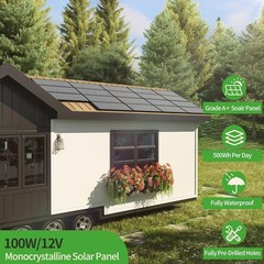 Lightweight 100 Watt Solar Panel with Easy Installation for Energy Independence