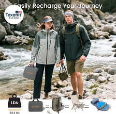 100W Portable Solar Panels Chargers with PD3.0 USB-C,QC3.0 USB-A and DC Outputs