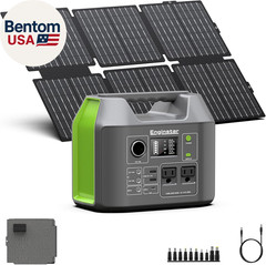 Portable Solar Generator, 300W Portable Power Station with Foldable 60W Solar Pa