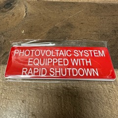 1.75″ x 5″ Photovoltaic System Equipped w Rapid Shutdown Label 02-317 Pack of 10