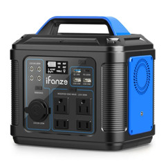 iFanze Portable Power Station 300W, 296Wh 80000mAh Lithium Battery Power Solar G