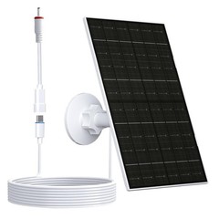 7W Solar Panel for Ring Security Camera Waterproof USB-C Adjustable Mount