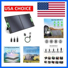 100W Portable Solar Panel for Power Station Generator, 20V Foldable Solar Cel…