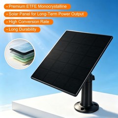 1 Pack of 5V 2W Solar Panel, 360° Rotation IP65 Waterproof Dual -/Micro USB 9…