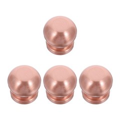 Durable Copper Round Feet 4Pcs Reusable Screw on Metal Pads for Cabinet and Tray