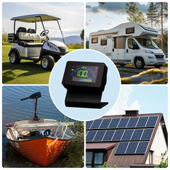 DC HOUSE Bluetooth Battery Capacity Monitor for 12V/24V/36V/48V Systems, DC 8–90