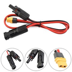 Charging Cable Connection Cable Female Solar Panel PVC Safe Tinned Copper 0.6m
