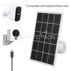 8W 5V Microcrystal Solar Panel + Mounting Bracket For Security Camera Water Pump