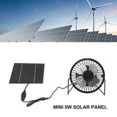 Portable 4 Inch Solar Powered Fan Greenhouse Suitable Energy Efficient