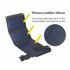 80W Folding Solar Panel Power Bank USB Battery Charger Portable Outdoor Camping