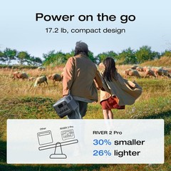 Portable Power Station RIVER 2 Pro 700 716Wh LiFePO4 Battery/70 Min Fast