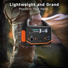 300W Portable Power Station 266Wh Solar Generator W/ 7 Outputs & Dual USB-C PD