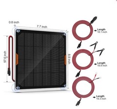 Waterproof Portable Solar Battery Maintainer CarRV Charger 12V Tender Trickle 5W