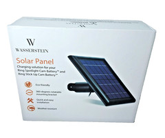 Wasserstein Solar Panel for Ring Spotlight Cam & Stick Up Cam Battery – Black