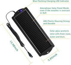 Mantenedor De Cargador De Bateria De Coche Solar De 12 V Waterproof NUEVO US